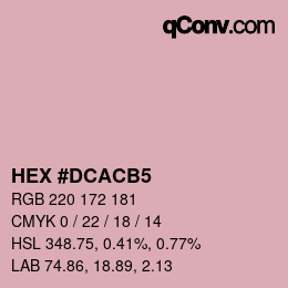 Color code: HEX #DCACB5 | qconv.com