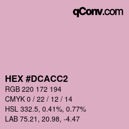 颜色代码: HEX #DCACC2 | qconv.com