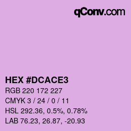 颜色代码: HEX #DCACE3 | qconv.com