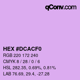 カラーコード: HEX #DCACF0 | qconv.com