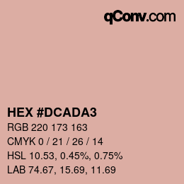 カラーコード: HEX #DCADA3 | qconv.com