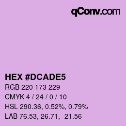 カラーコード: HEX #DCADE5 | qconv.com