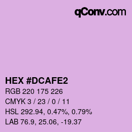Color code: HEX #DCAFE2 | qconv.com