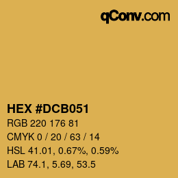 Color code: HEX #DCB051 | qconv.com