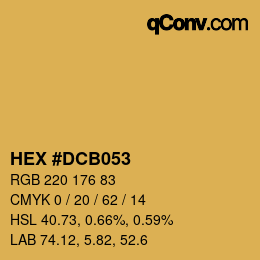 カラーコード: HEX #DCB053 | qconv.com
