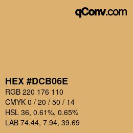 Color code: HEX #DCB06E | qconv.com