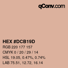 颜色代码: HEX #DCB19D | qconv.com