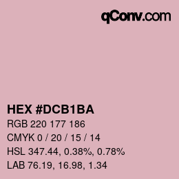 カラーコード: HEX #DCB1BA | qconv.com