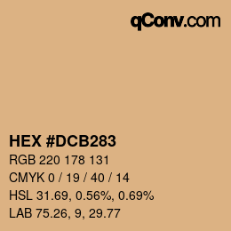 カラーコード: HEX #DCB283 | qconv.com