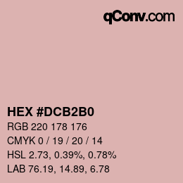 颜色代码: HEX #DCB2B0 | qconv.com