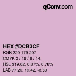 Farbcode: HEX #DCB3CF | qconv.com