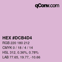 Color code: HEX #DCB4D4 | qconv.com