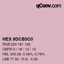 Color code: HEX #DCB5C0 | qconv.com