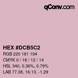 カラーコード: HEX #DCB5C2 | qconv.com