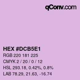 Farbcode: HEX #DCB5E1 | qconv.com