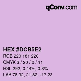 Color code: HEX #DCB5E2 | qconv.com