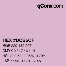 Color code: HEX #DCB6CF | qconv.com