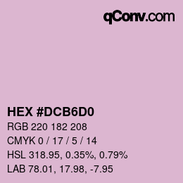 Color code: HEX #DCB6D0 | qconv.com