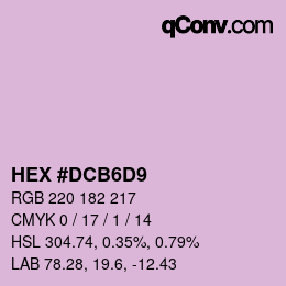 Color code: HEX #DCB6D9 | qconv.com
