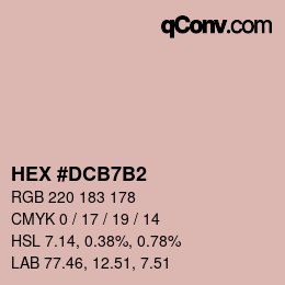 カラーコード: HEX #DCB7B2 | qconv.com