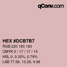 Color code: HEX #DCB7B7 | qconv.com