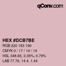 カラーコード: HEX #DCB7BE | qconv.com