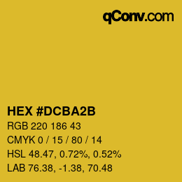 Color code: HEX #DCBA2B | qconv.com