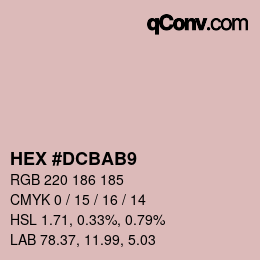 Color code: HEX #DCBAB9 | qconv.com