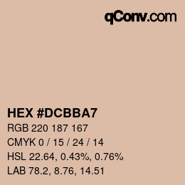 カラーコード: HEX #DCBBA7 | qconv.com