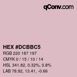 Color code: HEX #DCBBC5 | qconv.com