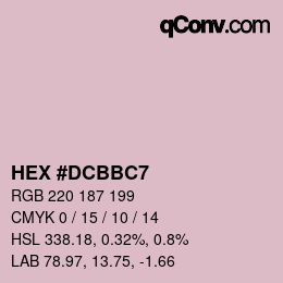 Color code: HEX #DCBBC7 | qconv.com