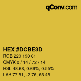 Color code: HEX #DCBE3D | qconv.com