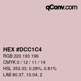 Farbcode: HEX #DCC1C4 | qconv.com