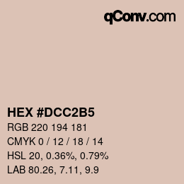 Color code: HEX #DCC2B5 | qconv.com