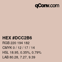 Color code: HEX #DCC2B6 | qconv.com