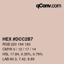 Color code: HEX #DCC2B7 | qconv.com