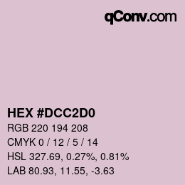 カラーコード: HEX #DCC2D0 | qconv.com
