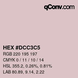 Color code: HEX #DCC3C5 | qconv.com