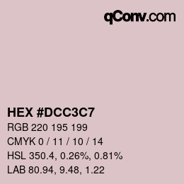 Código de color: HEX #DCC3C7 | qconv.com
