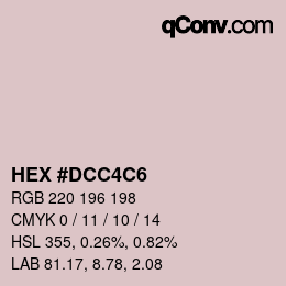 Código de color: HEX #DCC4C6 | qconv.com