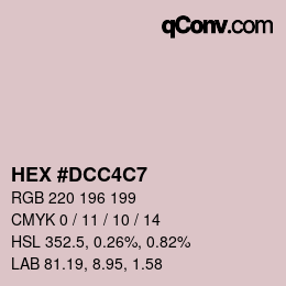 Color code: HEX #DCC4C7 | qconv.com