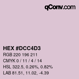 Color code: HEX #DCC4D3 | qconv.com