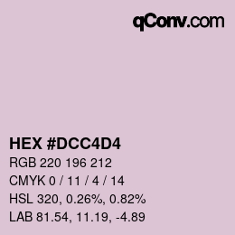 Color code: HEX #DCC4D4 | qconv.com
