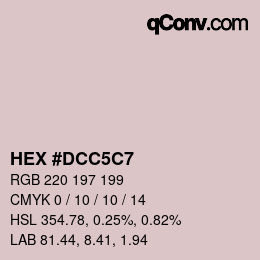 Color code: HEX #DCC5C7 | qconv.com