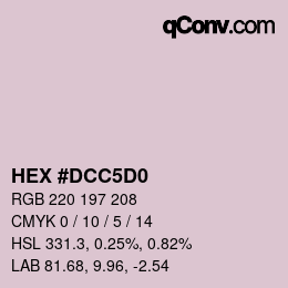 Color code: HEX #DCC5D0 | qconv.com