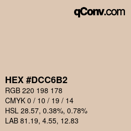 Color code: HEX #DCC6B2 | qconv.com