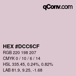 Color code: HEX #DCC6CF | qconv.com