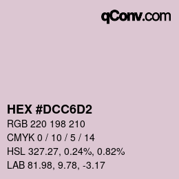 Color code: HEX #DCC6D2 | qconv.com
