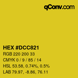 Color code: HEX #DCC821 | qconv.com