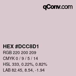 カラーコード: HEX #DCC8D1 | qconv.com